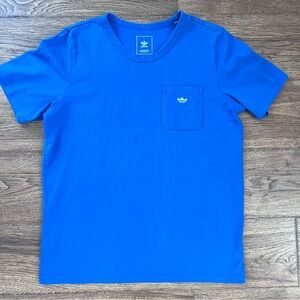 Adidas Shmoofoil Shmoo Ghost Blue Pocket Logo Skateboard Tee Shirt Top Large EUC
